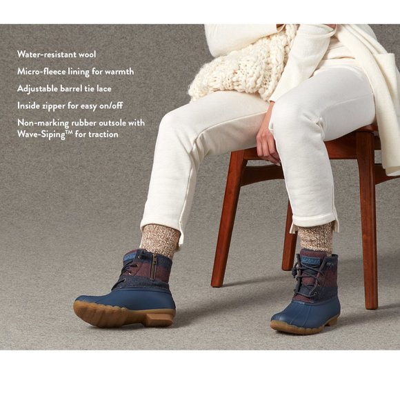 Sperry Women's Saltwater Varsity Stripe Booties - Picture 10 of 10